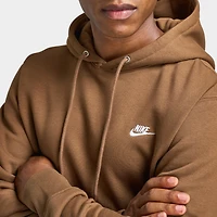 Nike Club Fleece Pullover Hoodie Mosswood Brown / White