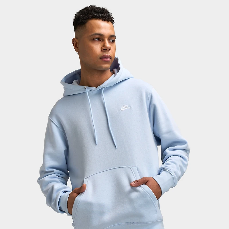 Nike Club Fleece Hoodie / Hydrogen Blue White