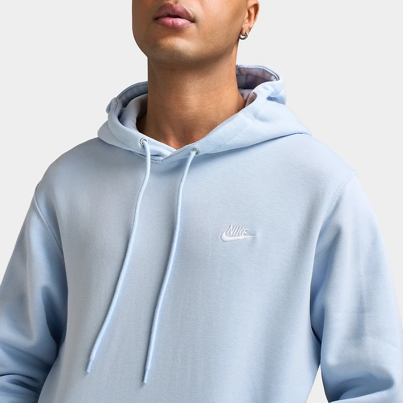 Nike Club Fleece Hoodie / Hydrogen Blue White