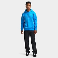 Nike Club Fleece Pullover Hoodie Light Photon Blue / White
