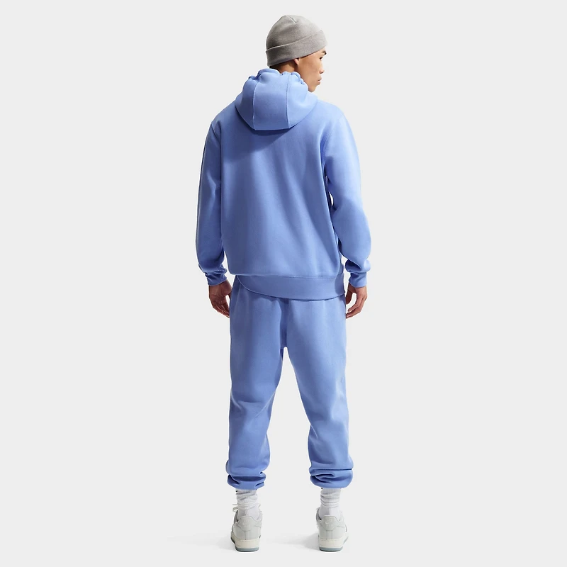 Nike Club Hommes Chandail à Capuchon Polaire Bleu Royal / Blanc