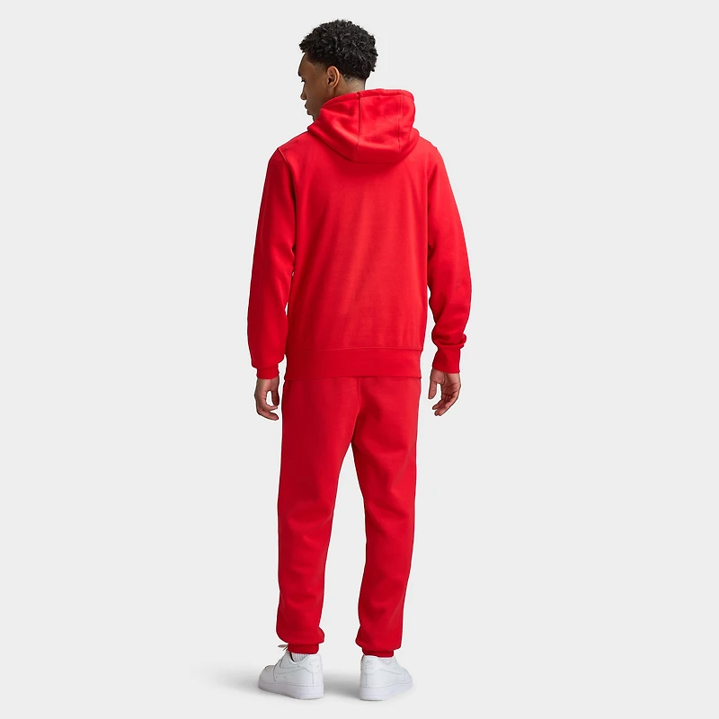 Nike Club Hommes Chandail à Capuchon Polaire Rouge Gym / Noir