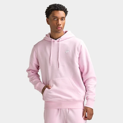 Nike Club Chandail à Capuchon Polaire / Mousse Rose