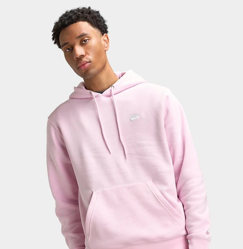 Nike Club Chandail à Capuchon Polaire / Mousse Rose