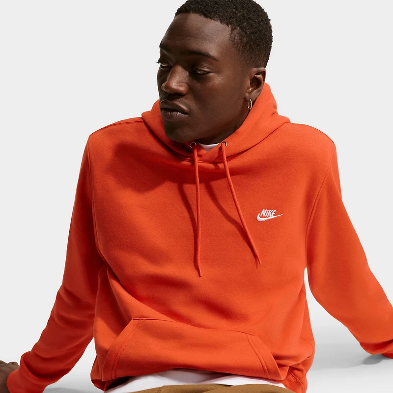 Nike Club Hommes Chandail à Capuchon Polaire / Blanc