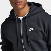 Nike Club Fleece Full Zip Hoodie Black / - White
