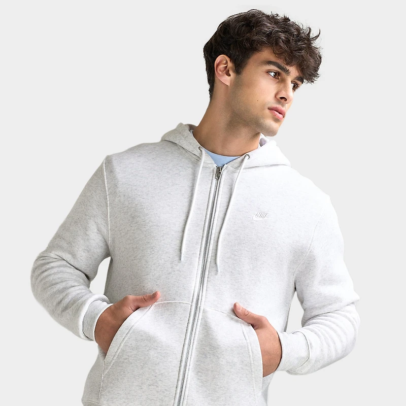 Nike Club Birch Heather Chandail à capuche zippé / Blanc