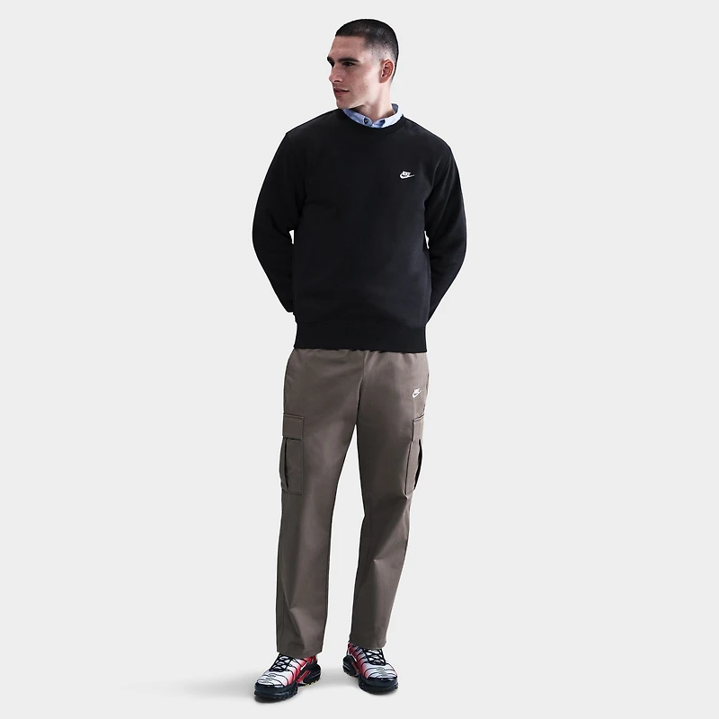 Nike Club Fleece Crew Black / White