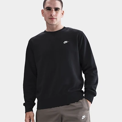 Nike Club Fleece Crew Black / White