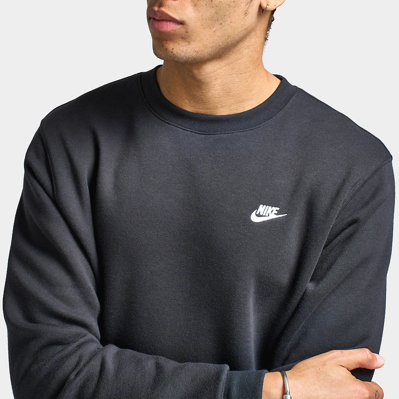Nike Club Fleece Crew Black / White