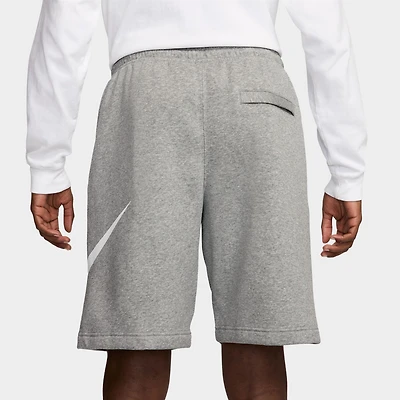 Nike Club Brushed Fleece Shorts Dark Heather Grey / Light Smoke - White