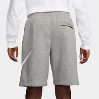 Nike Club Brushed Fleece Shorts Dark Heather Grey / Light Smoke - White