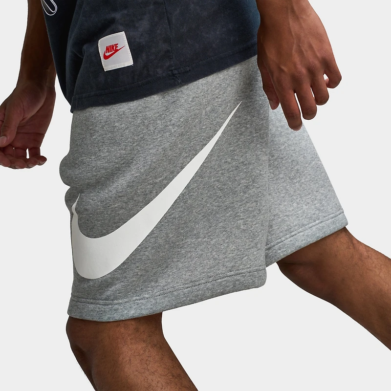 Nike Club Brushed Fleece Shorts Dark Heather Grey / Light Smoke