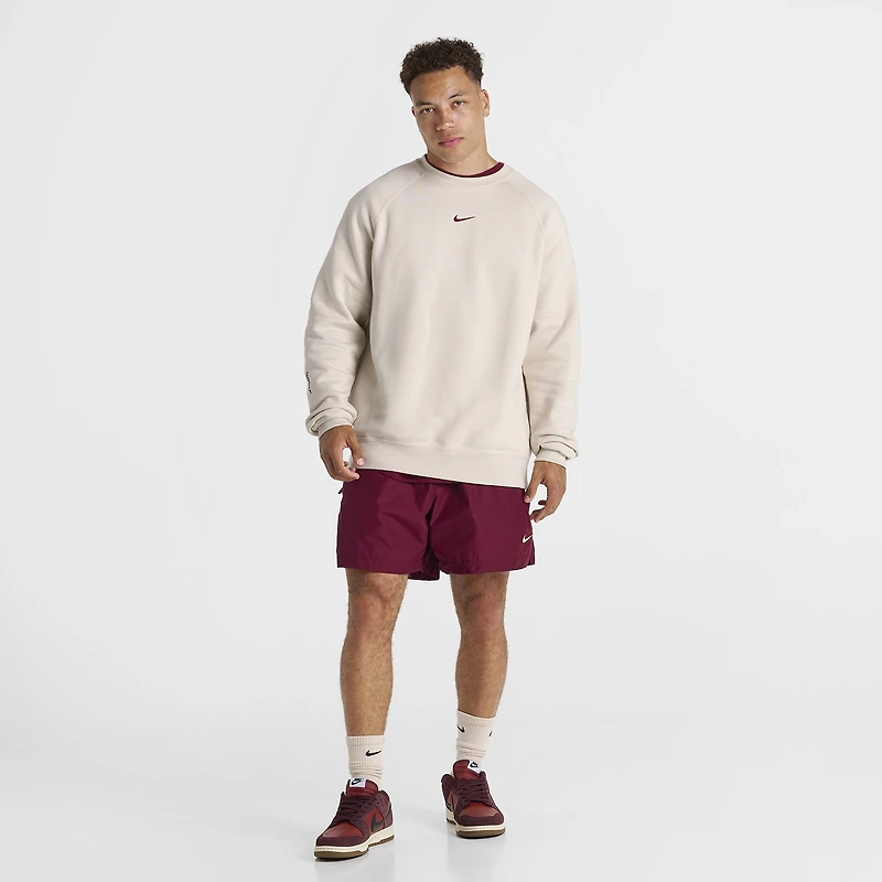 Nike NOCTA CS Cardinal Fleece Crewneck Light Orewood Brown / Team Red