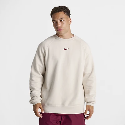 Nike NOCTA CS Cardinal Fleece Crewneck Light Orewood Brown / Team Red