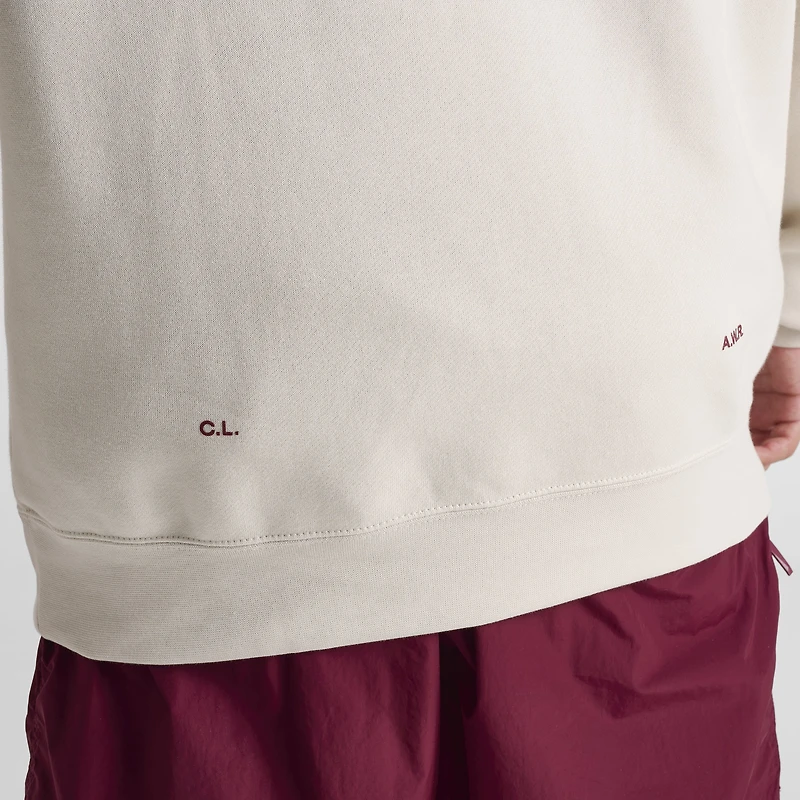 Nike NOCTA CS Cardinal Fleece Crewneck Light Orewood Brown / Team Red