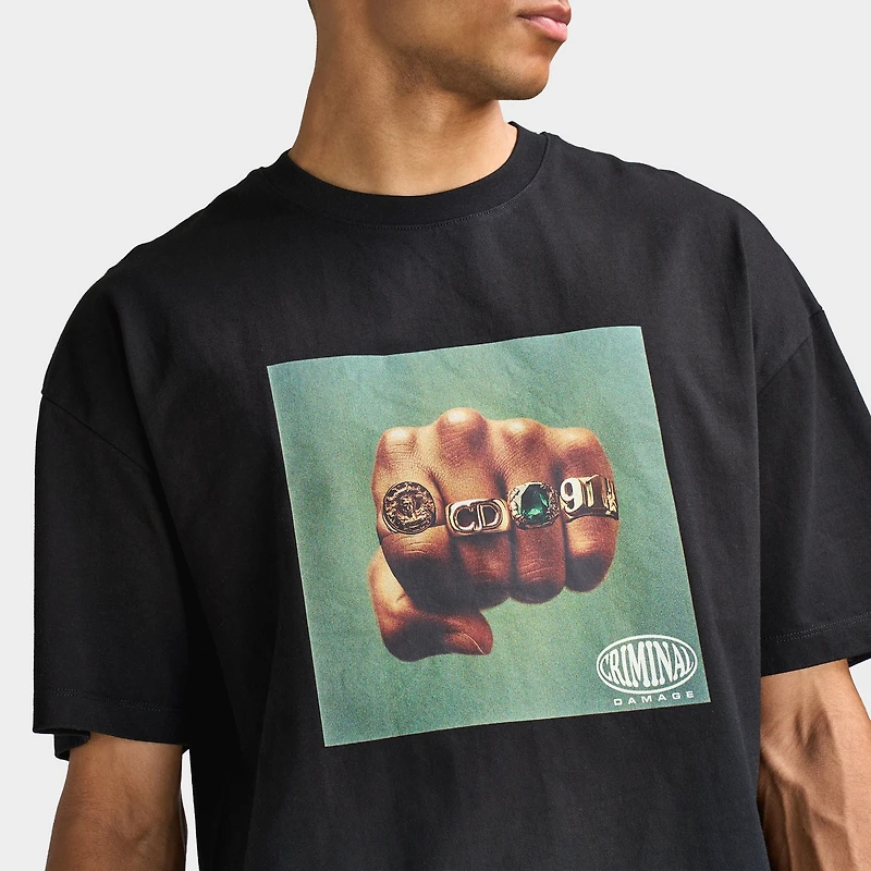 Criminal Damage T-shirt Poing d'or / Noir