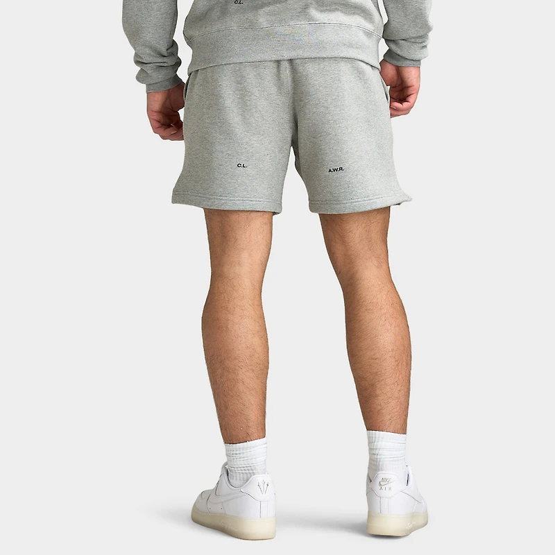 Nike Hommes NOCTA Short polaire gris chiné foncé / MSLVR - Noir