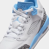 Jordan Spizike Low GS Blanc / Bleu Université - Gris Loup