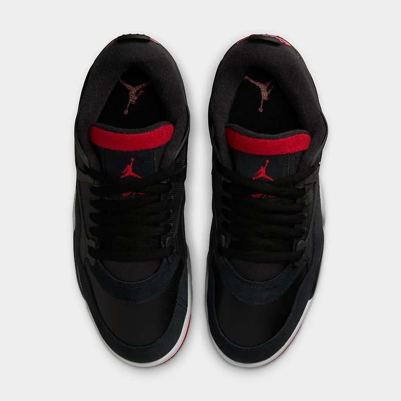 Jordan 4 RM Black / Varsity Red - Wolf Grey