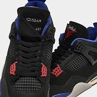 Jordan 4 Retro Black / Fire Red - Deep Royal Blue