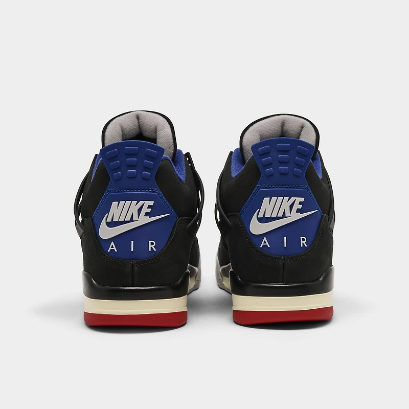 Jordan 4 Retro Black / Fire Red - Deep Royal Blue