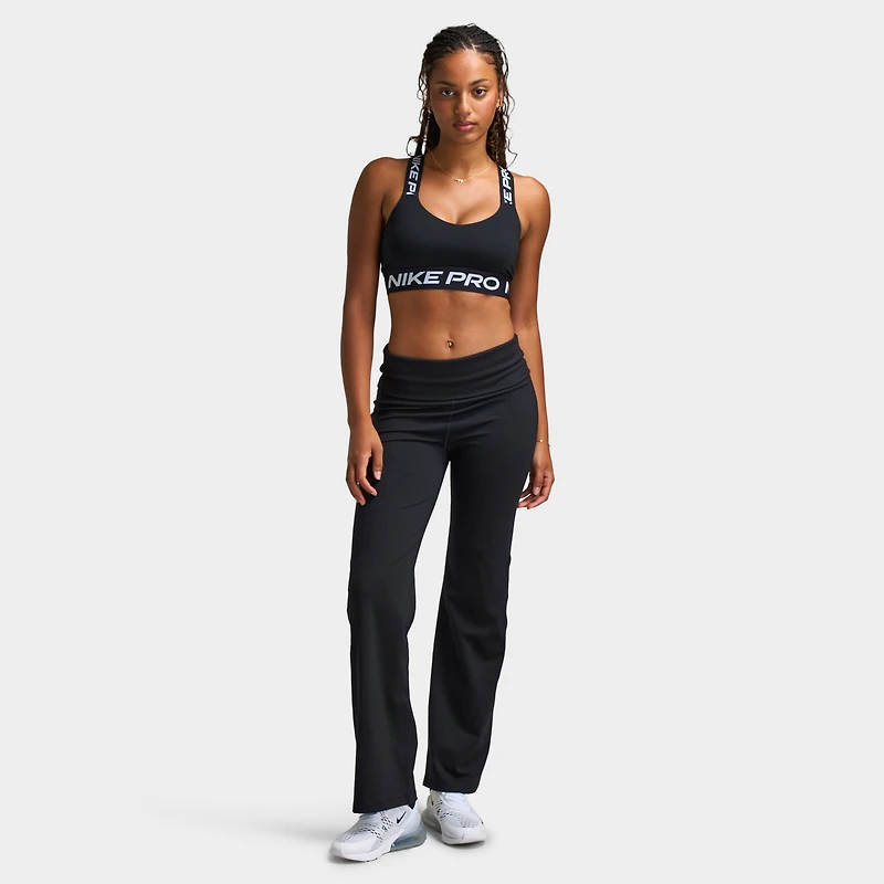 Nike One Women's Dri-FIT High Waisted Fold-Over Pants / Black