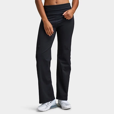 Nike One Women's Dri-FIT High Waisted Fold-Over Pants / Black