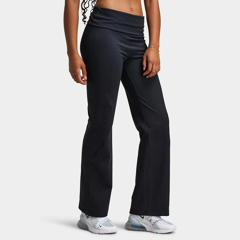 Nike One Women's Dri-FIT High Waisted Fold-Over Pants / Black