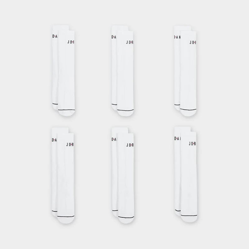 Jordan Everyday Crew Socks (6 Pack) / White