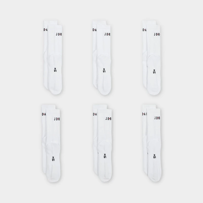 Jordan Everyday Crew Socks (6 Pack) / White