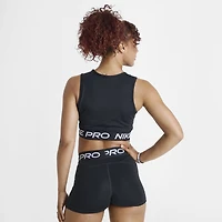 Nike Pro Women's Dri-FIT Cropped Tank Top Black / White