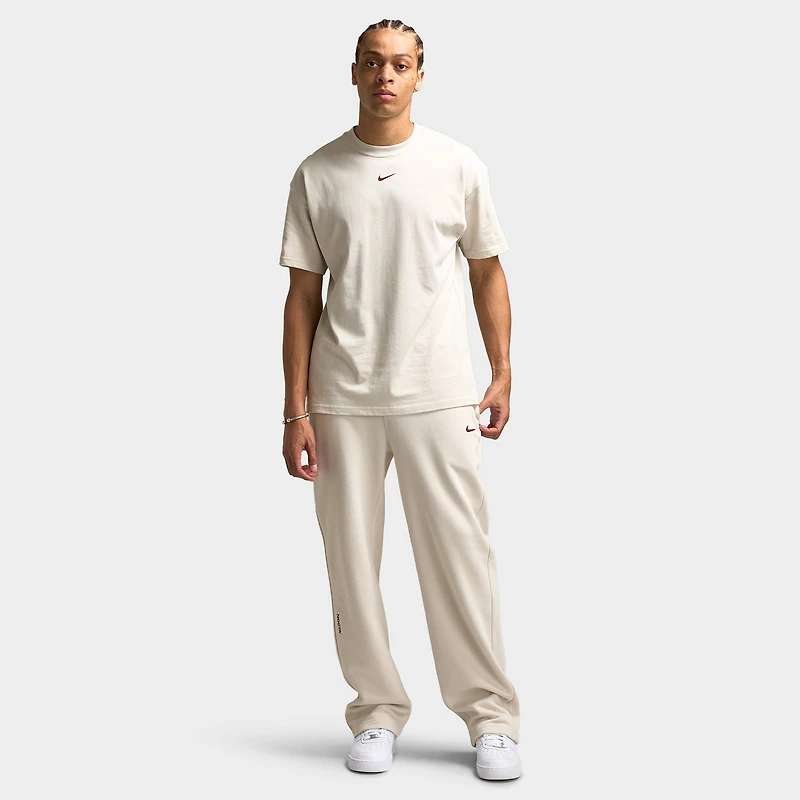 Nike NOCTA Cardinal Fleece Open Hem Sweatpants Light Orewood Brown / Team Red