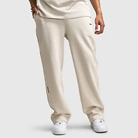Nike NOCTA Cardinal Fleece Open Hem Sweatpants Light Orewood Brown / Team Red
