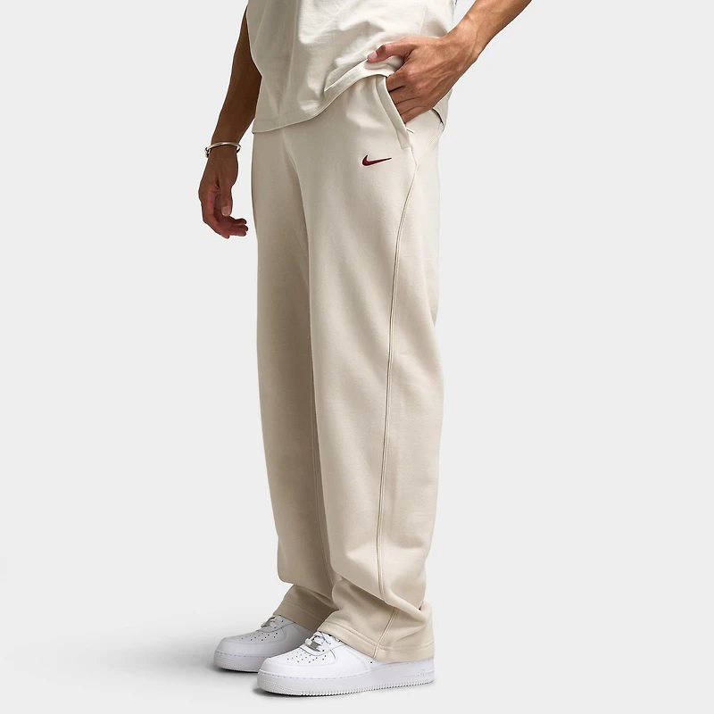 Nike NOCTA Cardinal Fleece Open Hem Sweatpants Light Orewood Brown / Team Red