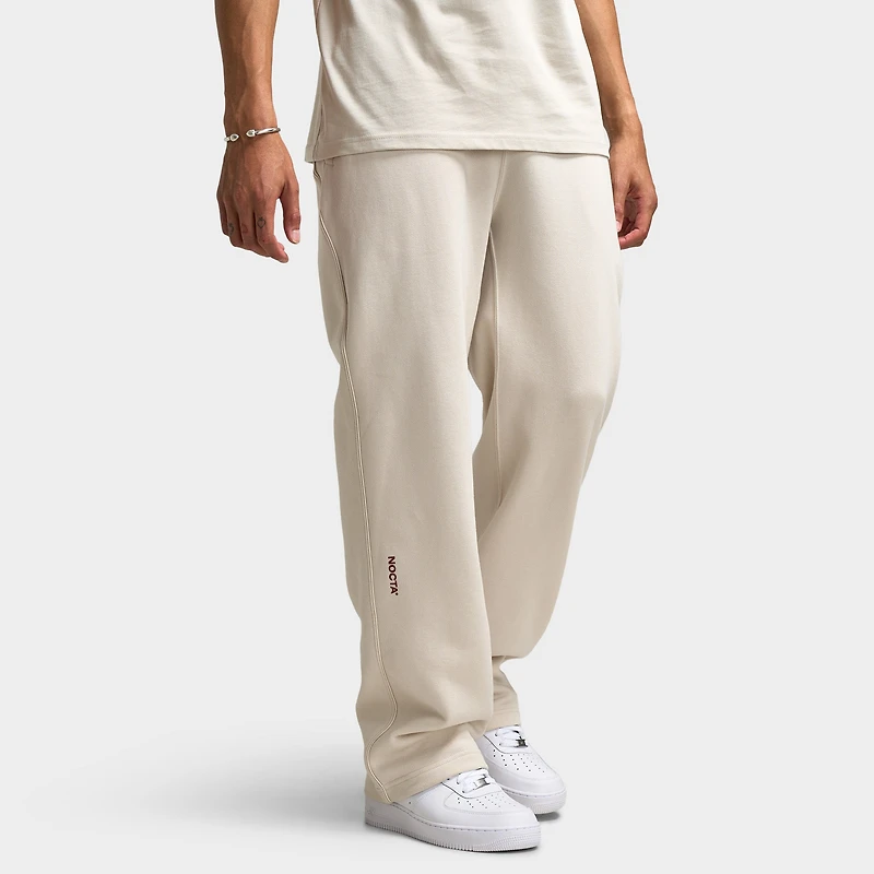 Nike NOCTA Cardinal Fleece Open Hem Sweatpants Light Orewood Brown / Team Red