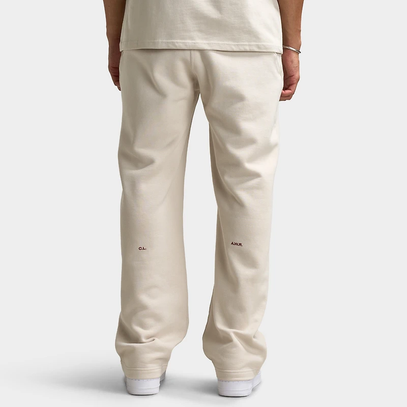 Nike NOCTA Cardinal Fleece Open Hem Sweatpants Light Orewood Brown / Team Red