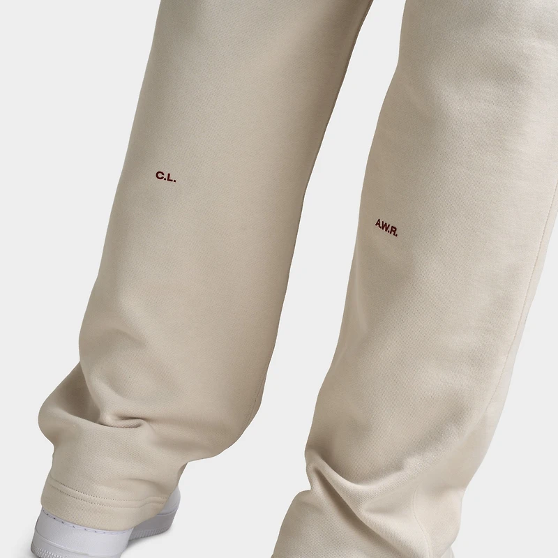 Nike NOCTA Cardinal Fleece Open Hem Sweatpants Light Orewood Brown / Team Red