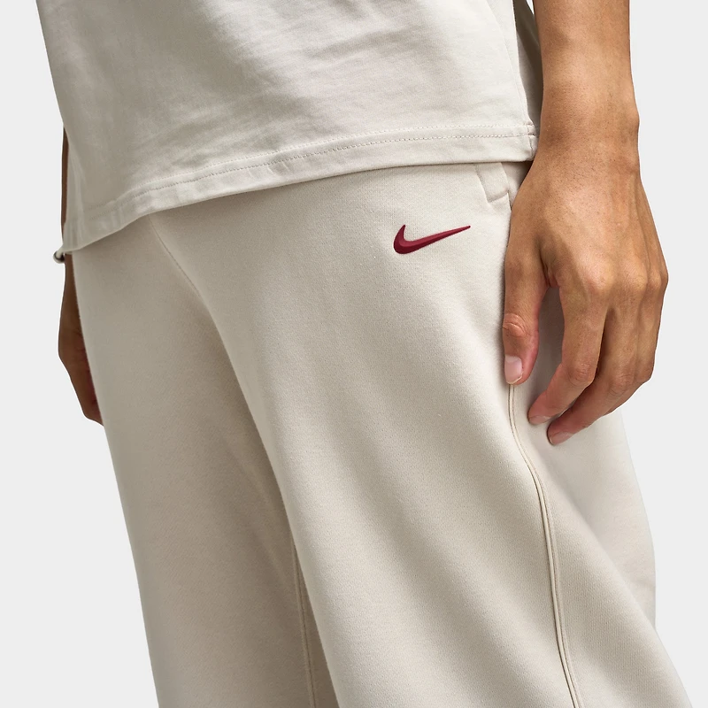 Nike NOCTA Cardinal Fleece Open Hem Sweatpants Light Orewood Brown / Team Red