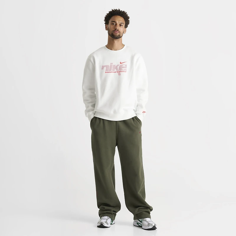 Nike NOCTA CS Cardinal Open Hem Fleece Pants Cargo Khaki / Team Red