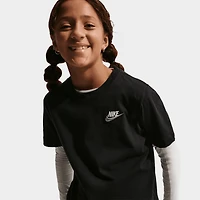 Nike Sportswear Juniors' Futura T-Shirt Black / White - Grey