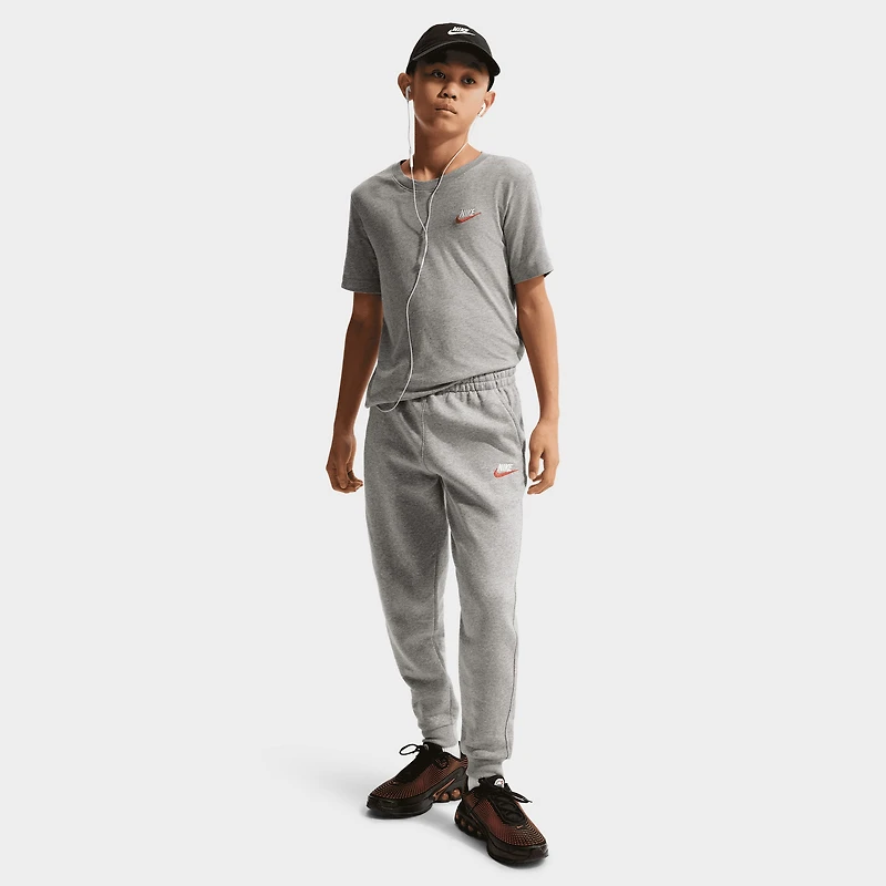 Nike Sportswear Juniors' Futura Tee Grey Heather / White - Red