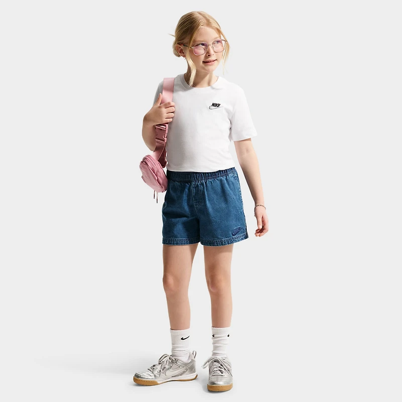 Nike Sportswear Juniors' Futura T-Shirt White / Black - Grey