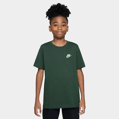 Nike Sportswear Juniors' Embroidered Futura T-Shirt / Fir