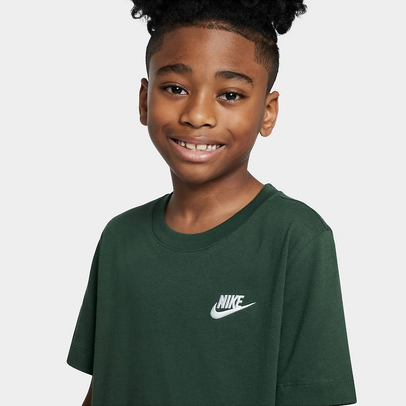 Nike Sportswear Juniors' Embroidered Futura T-Shirt / Fir