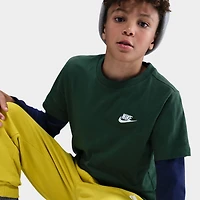 Nike Sportswear Juniors' Embroidered Futura T-Shirt / Fir