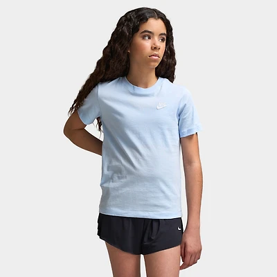 Nike Sportswear Juniors' Futura T-Shirt Hydrogen Blue / White