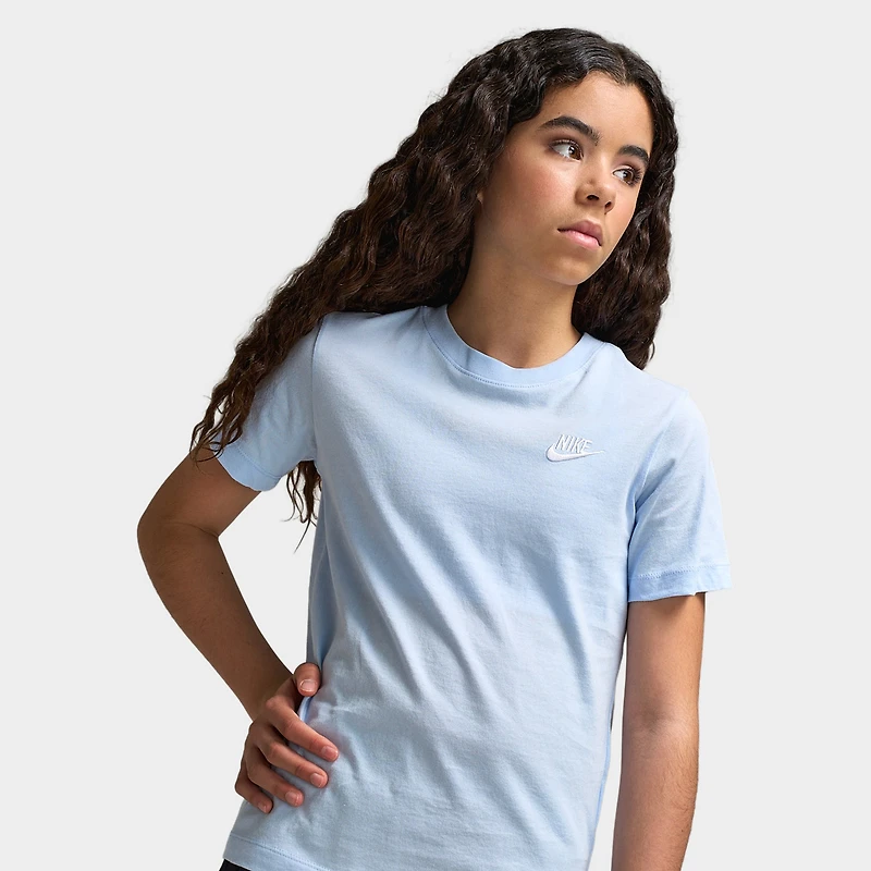 Nike Sportswear Juniors' Futura T-Shirt Hydrogen Blue / White