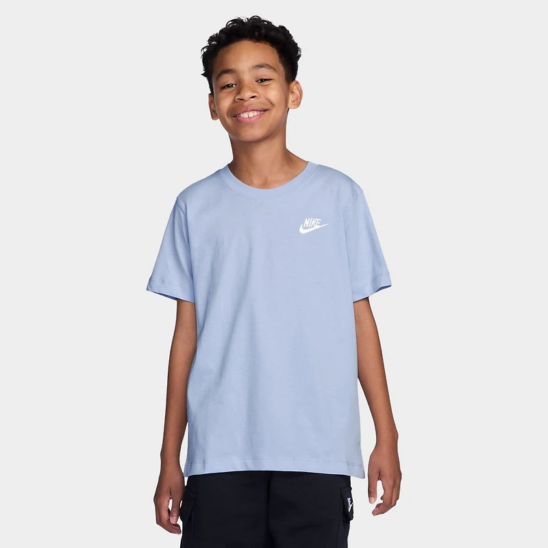 Nike Sportswear Juniors' Futura T-Shirt Hydrogen Blue / White