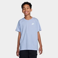 Nike Sportswear Juniors' Futura T-Shirt Hydrogen Blue / White